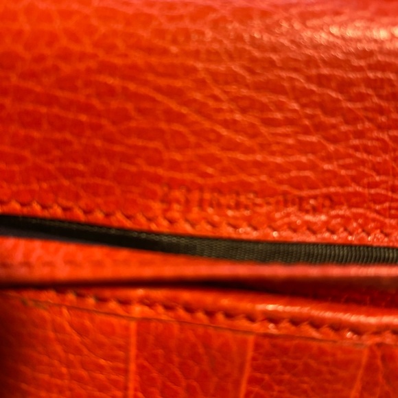 Gucci authentic pre owned reddish/orange pebble leather long wallet - - Picture 9 of 9